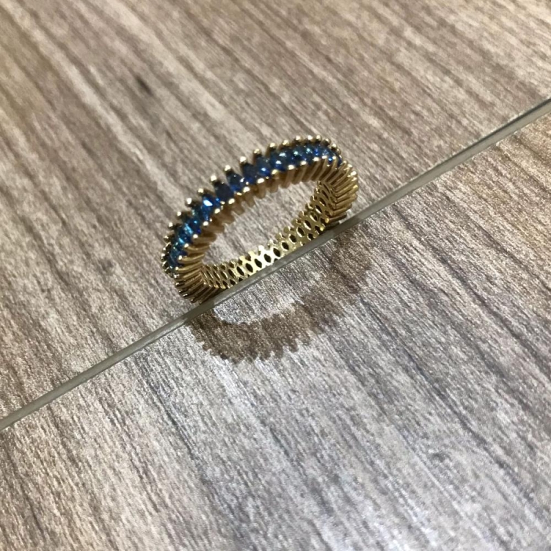 Aliança Cristal azul