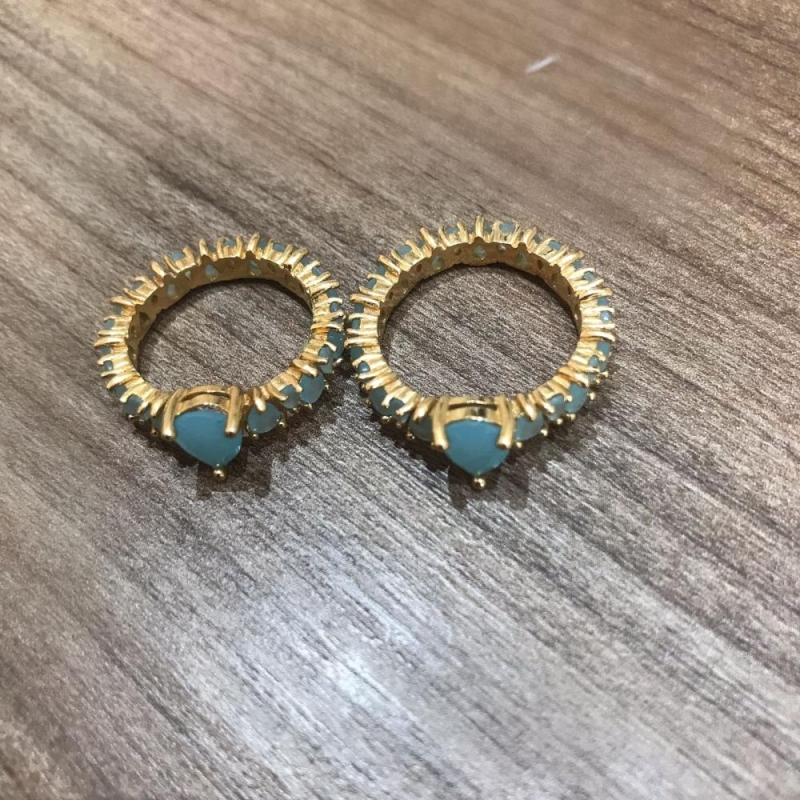 Aliança Cristal azul claro