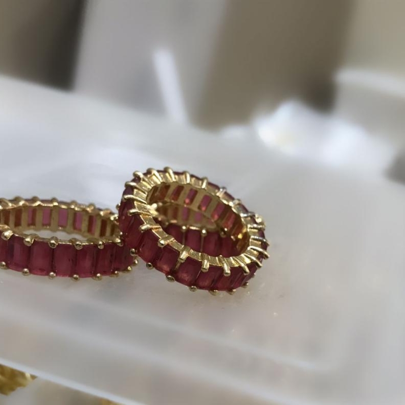 Anel Cristal rosa