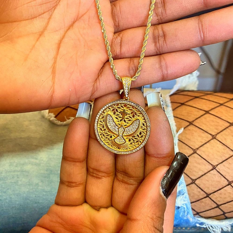 Colar cordao baiano medalha bomba da paz