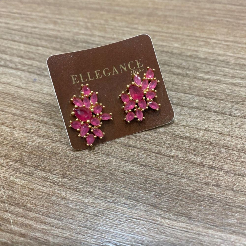 Brinco Cristal rosa