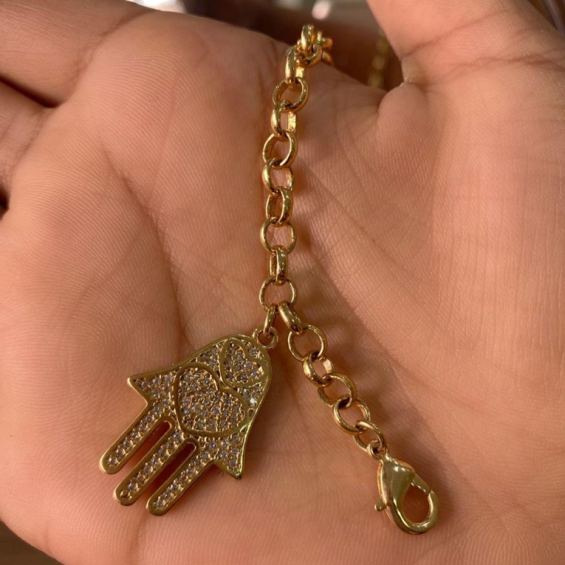 Pulseira elo potgues mao de fatima