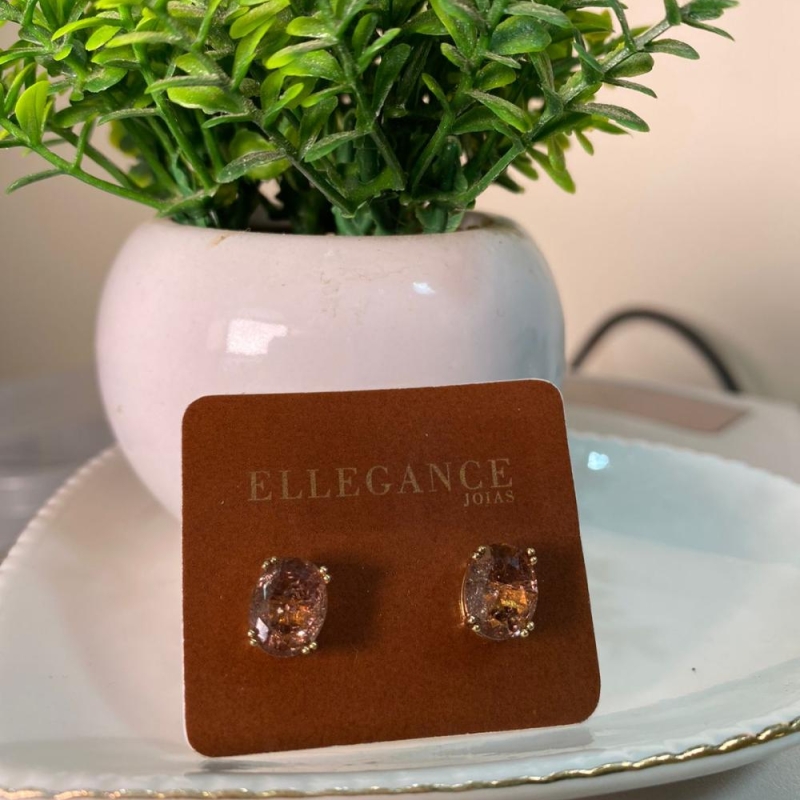 Brinco cristal 4 garras