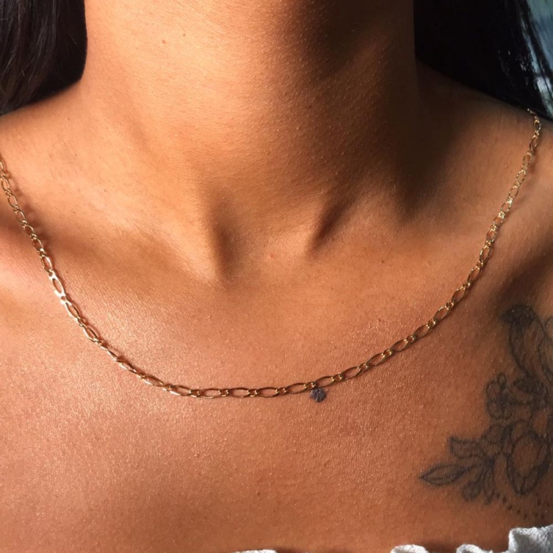 COLAR CORRENTE ELO OVAL FINO