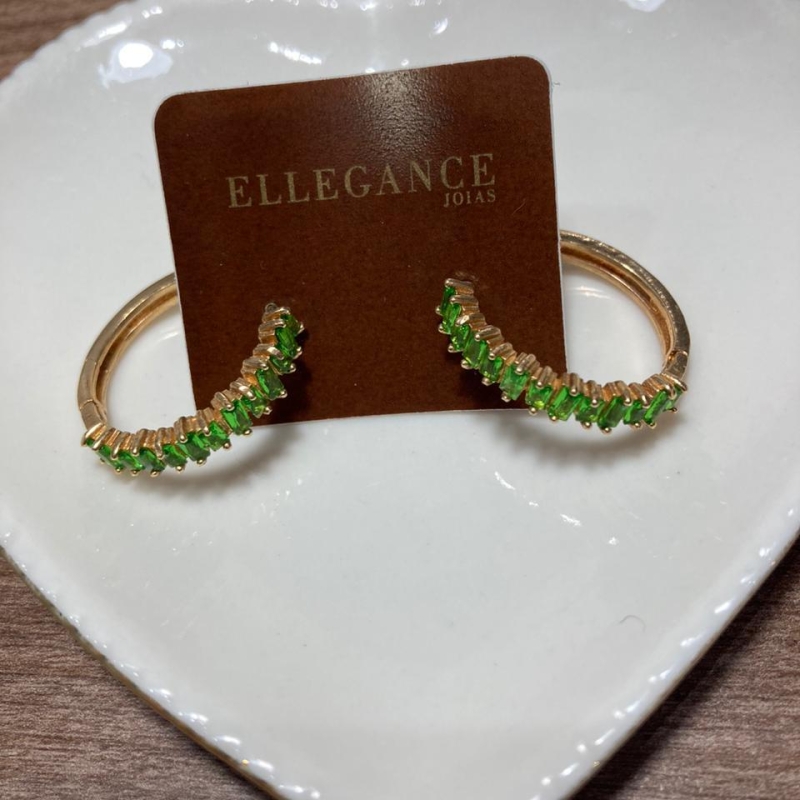 Argola M verde claro