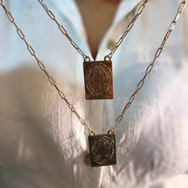 escapulário chapa grande são bento