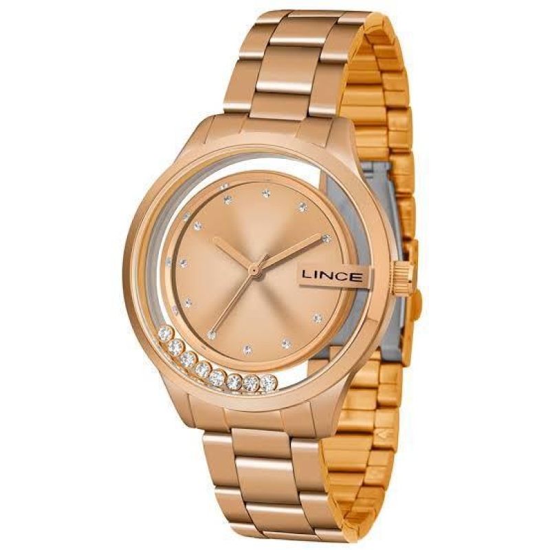 relogio dourado com detalhe