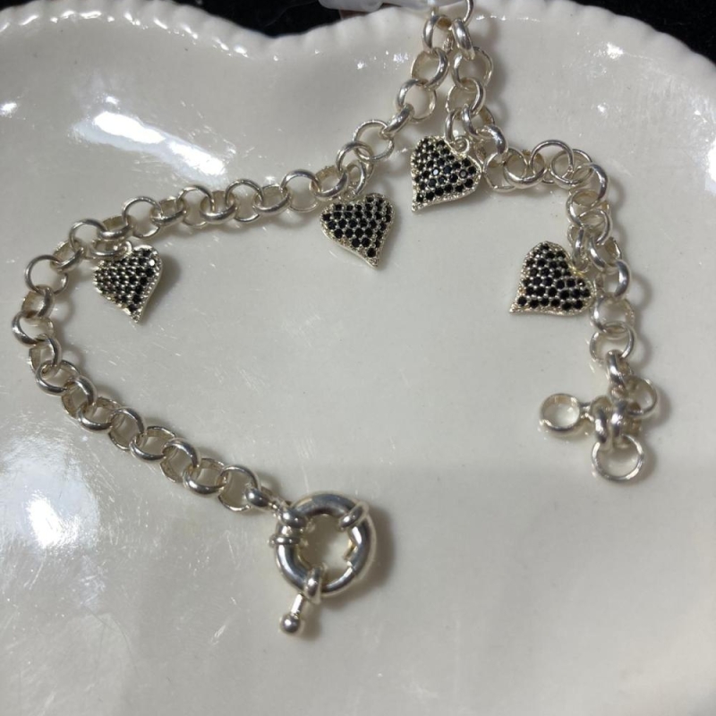 Pulseira coração branco