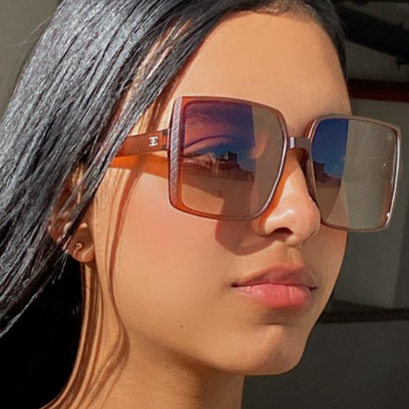 Oculos Quadrado Vintage Marrom