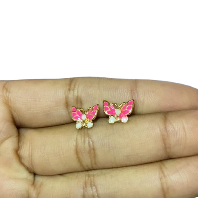 Brinco Infantil Borboleta Rosa
