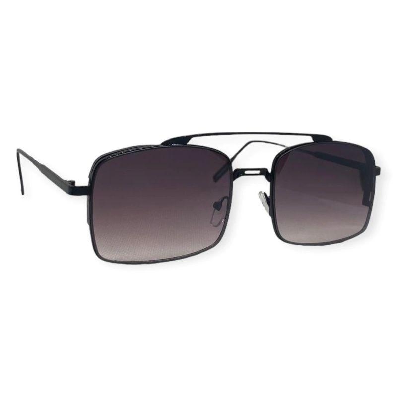 Oculos Quadrado Aviador Lente Escura Armação Preta