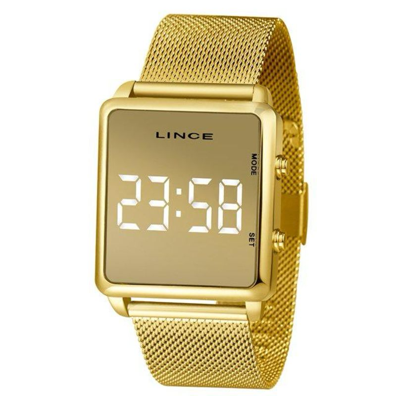 Relógio Digital dourado