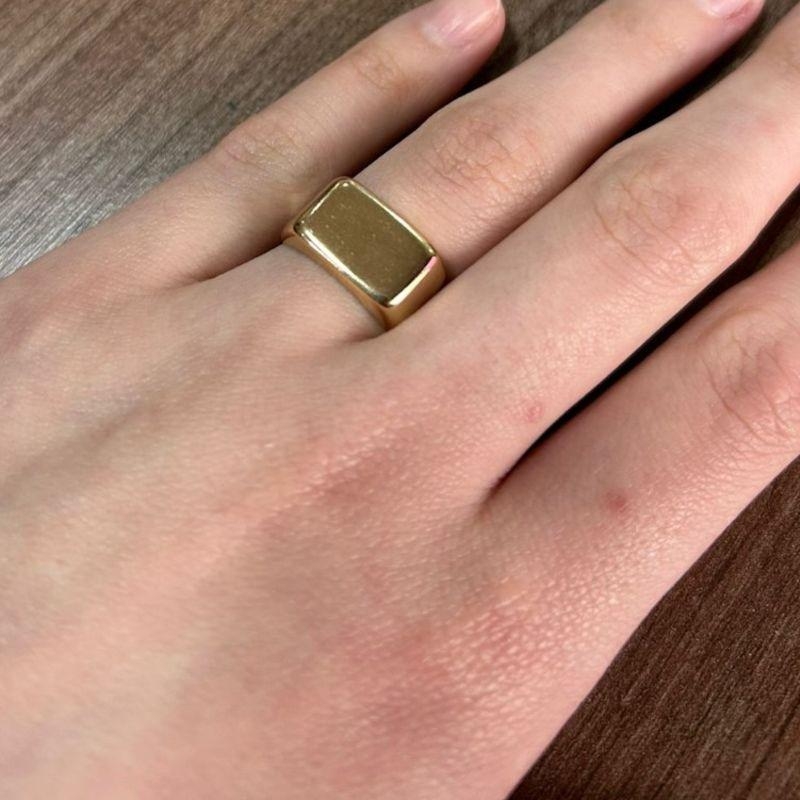 Anel quadrado para personalizar