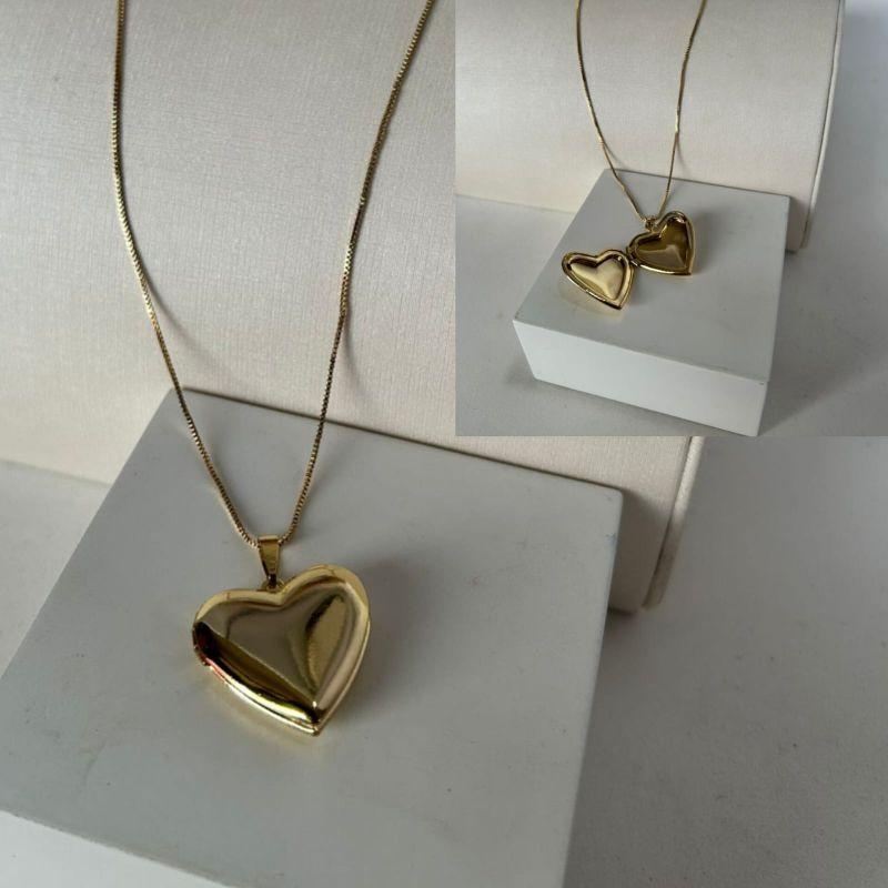 Relicário coração liso