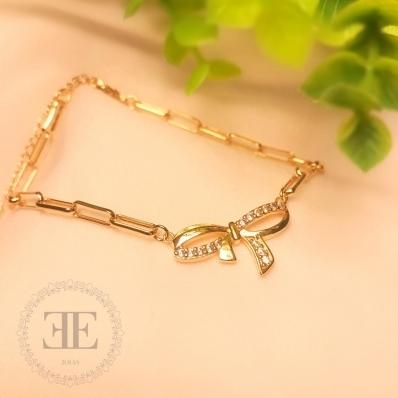 Pulseira laço cravejado