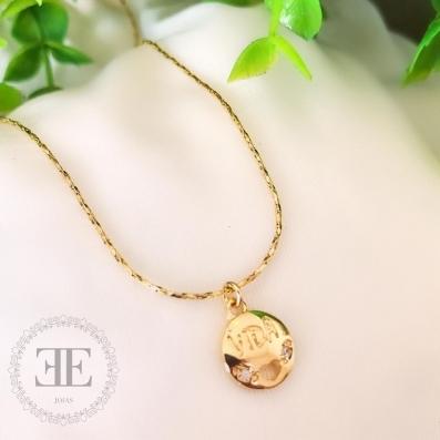 Tornozeleira Medalinha Vida Cravejada