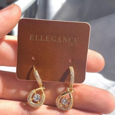 Brinco Argola Click Cravejado com Ponto de Luz