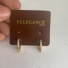 Brinco Argolinha click cravejada Grande