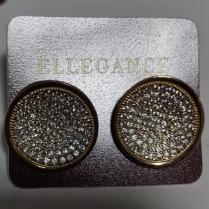 Brinco Disco Abaloado Cravejado