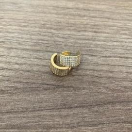 Brinco piercing fake 5 fileiras zirconia