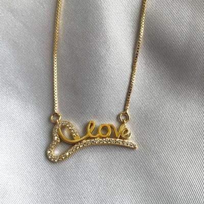 Colar Love Cravejado