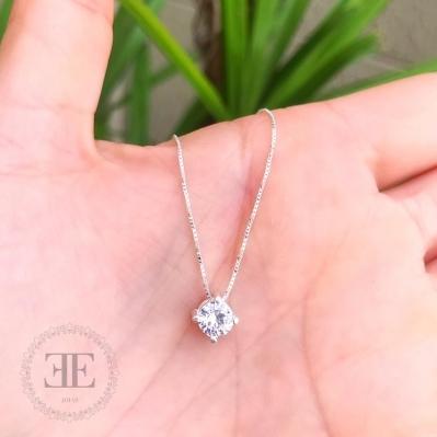 Colar Pedra de Zircônia com 4 Garras