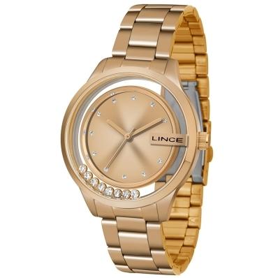 Relógio Lince Quartz Digital Rose com Fundo Rose