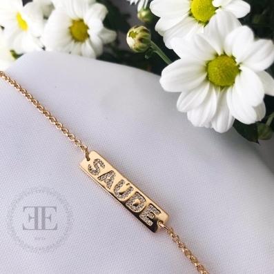 Pulseira Saúde Cravejada