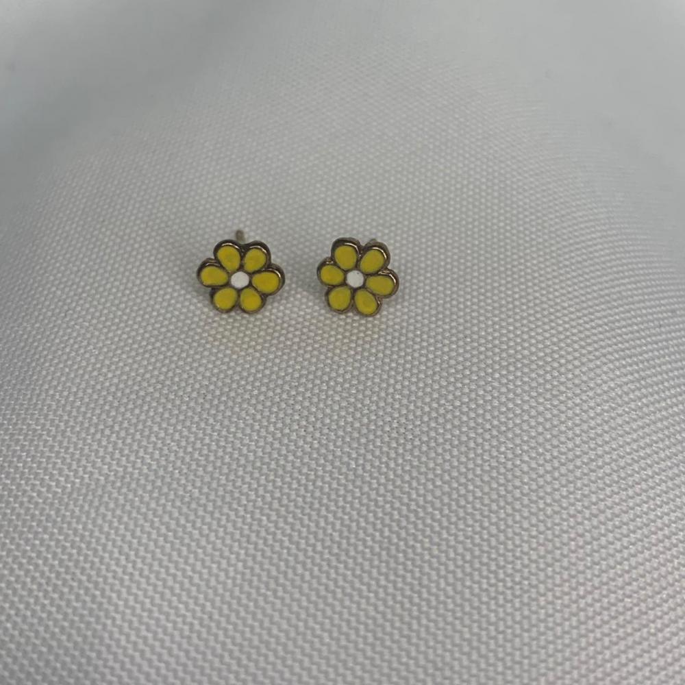 Brinco Flor Amarelo