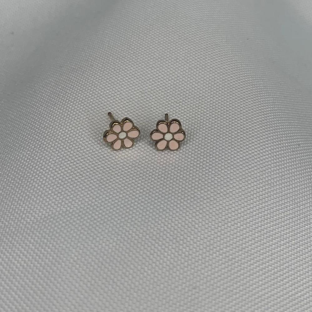 Brinco Flor Rosa Claro