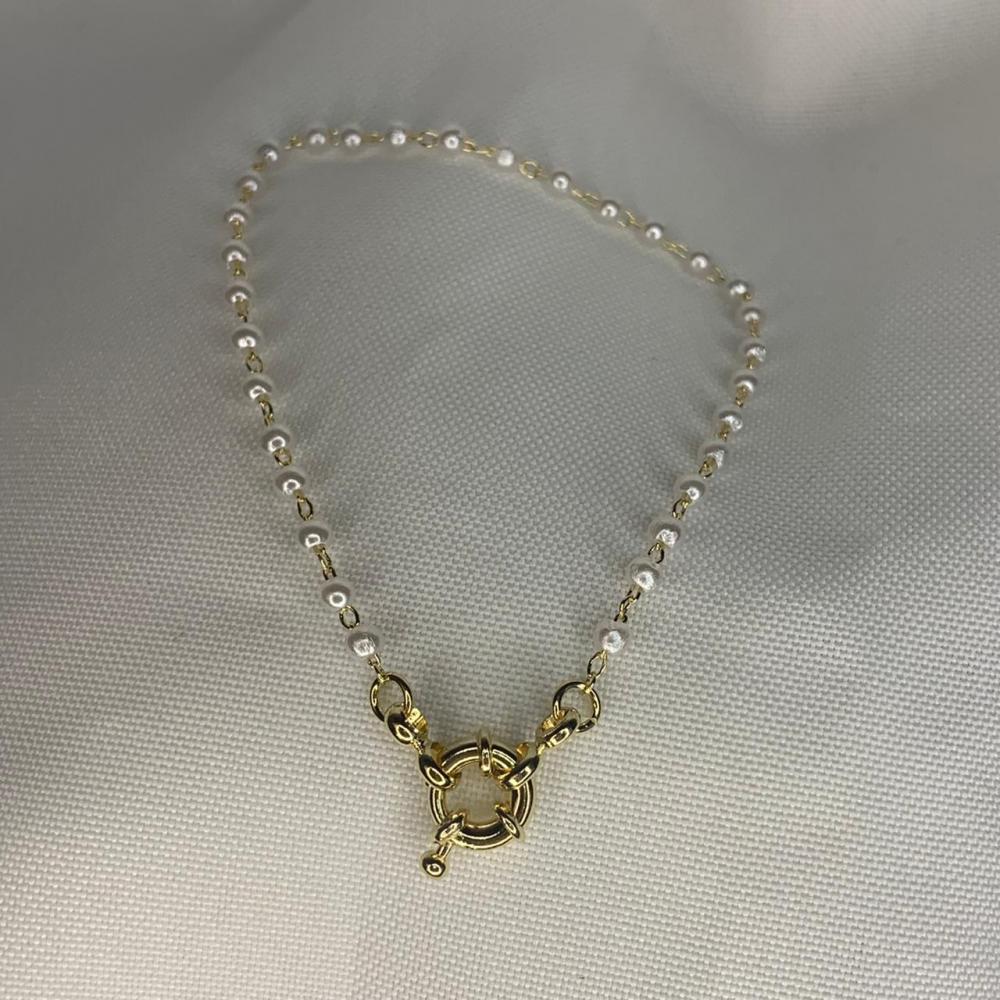 Pulseira Perolas Fecho Boia