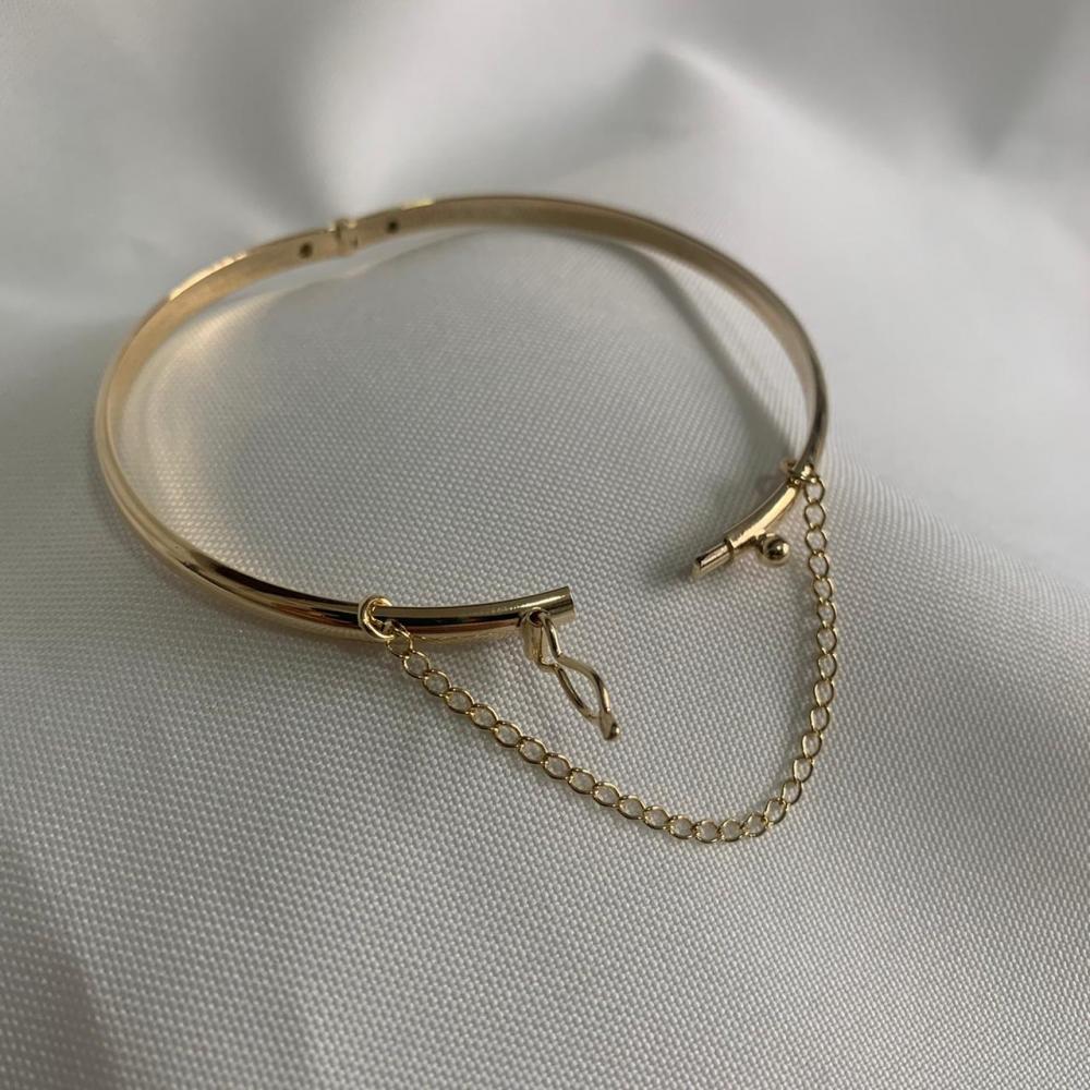 Pulseira Bracelete Algema Fina