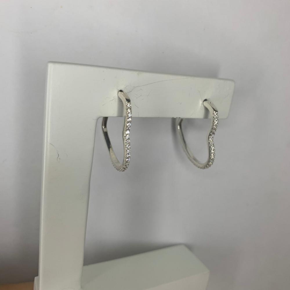 Brinco Argola Coração Cravejado