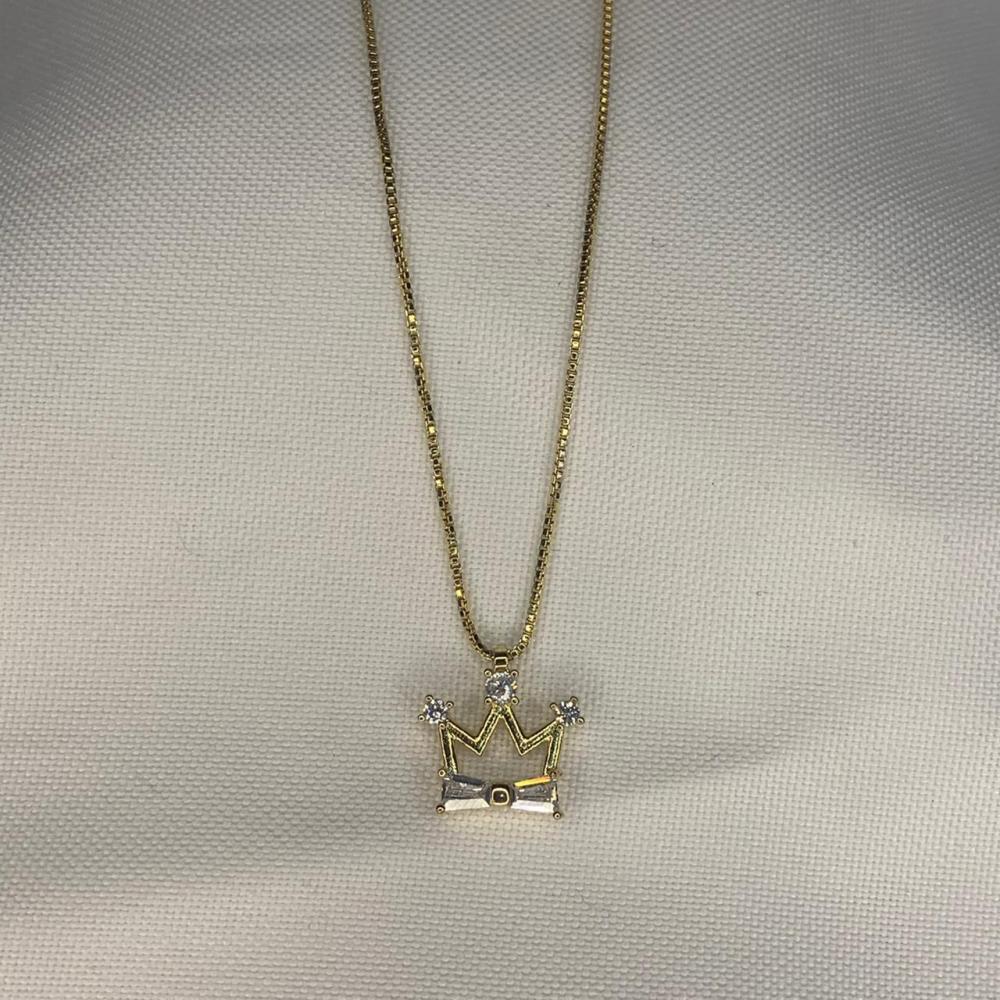 Colar Coroa com Pedras de Zircônia