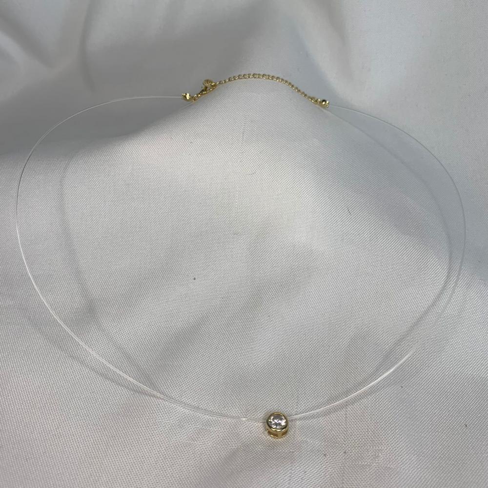 Colar Fio com Pingente Ponto de Luz