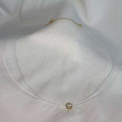 Colar Fio com Pingente Ponto de Luz 40 Cm