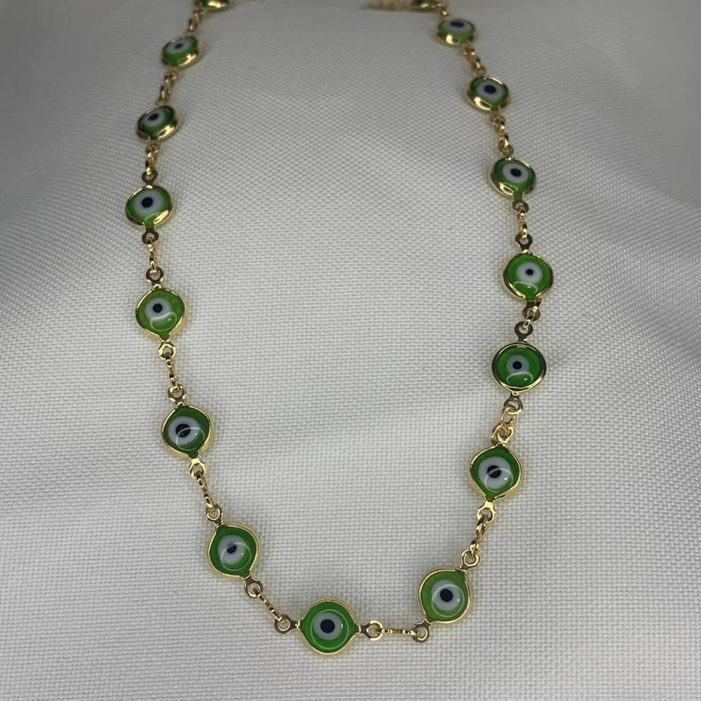 Colar Olho Grego Verde