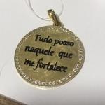 Medalha grande Tudo Posso Naquele que me Fortalece
