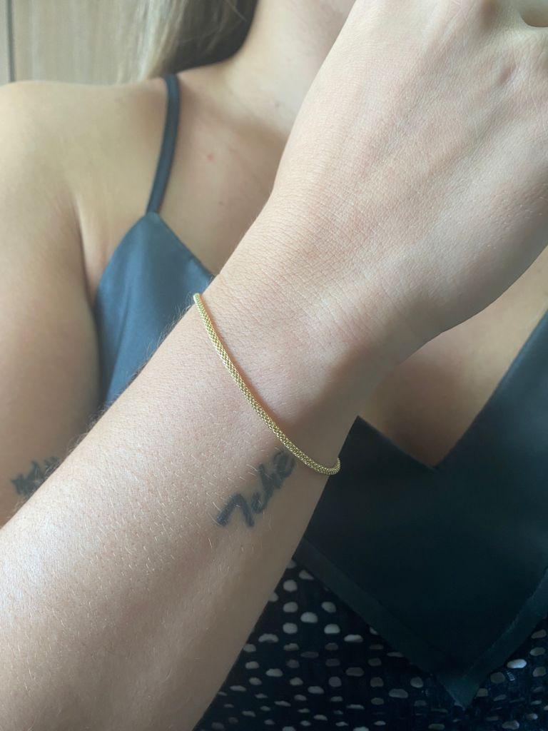 Pulseira Cordão Oco Fino