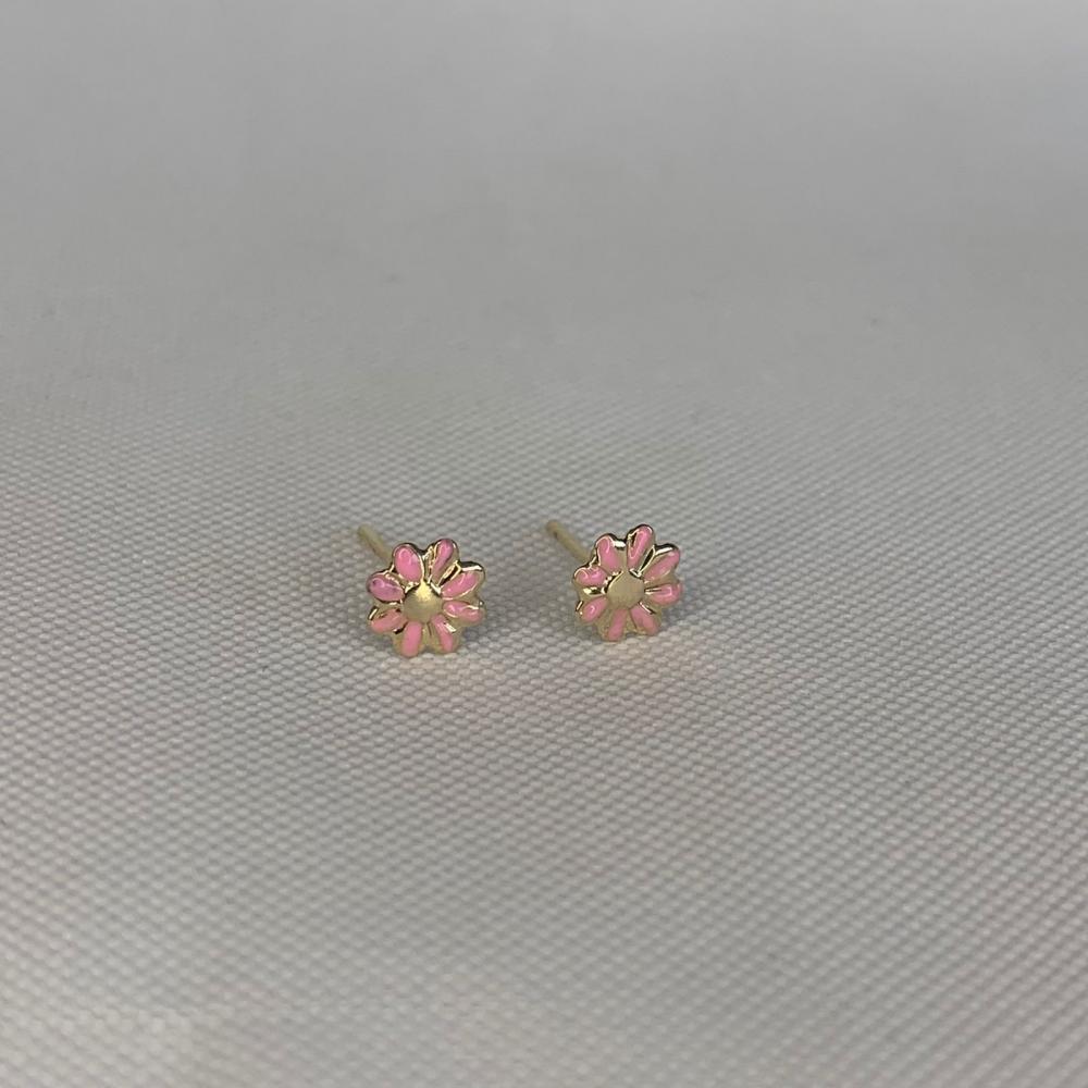 Brinco Flor Rosa