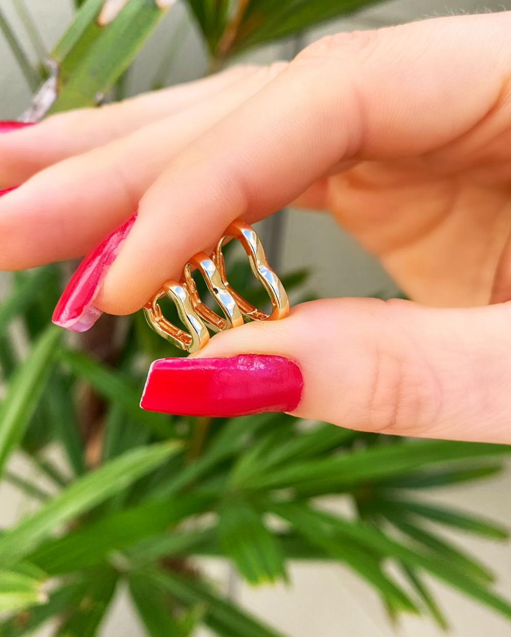 Trio Argola Lisa Click Coração