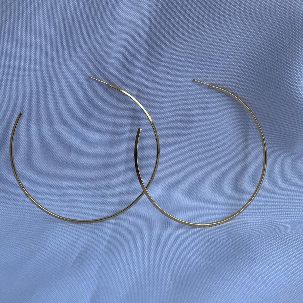 Brinco Argola Grande Aro Quadrado