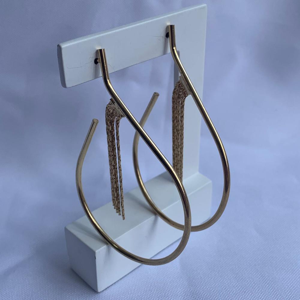 Brinco Argola Grande com Correntes