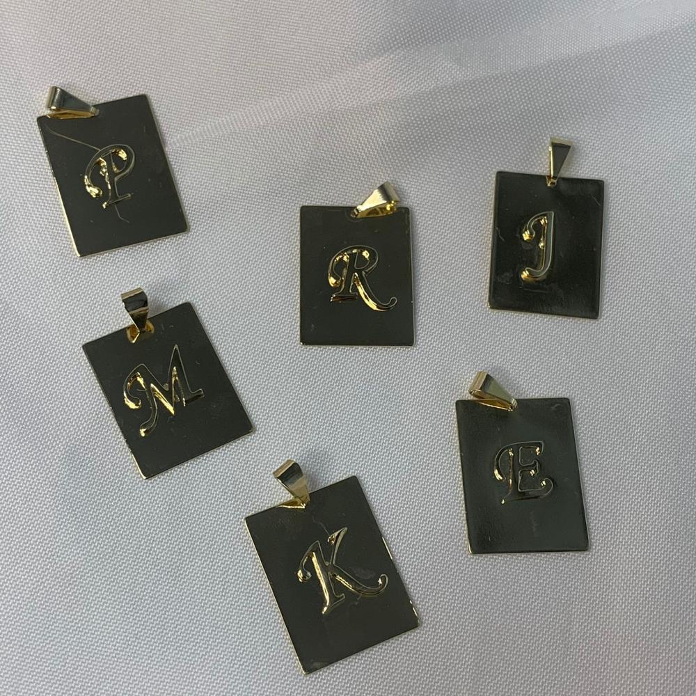 Pingente Medalha Letra A
