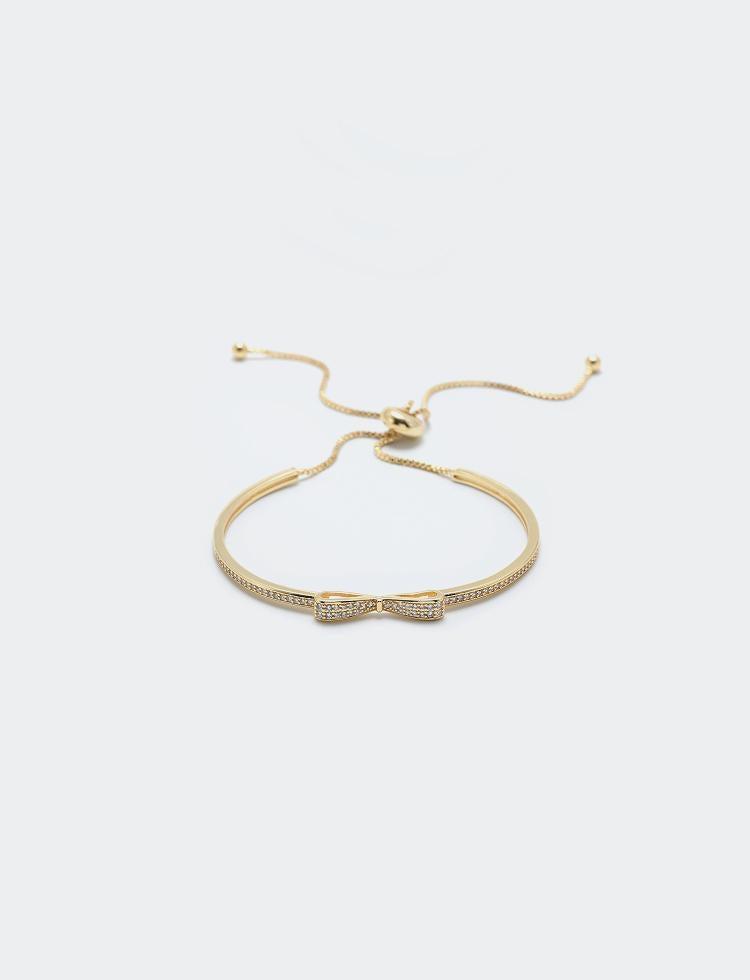 Bracelete Laço cravejado com fecho gravatinha