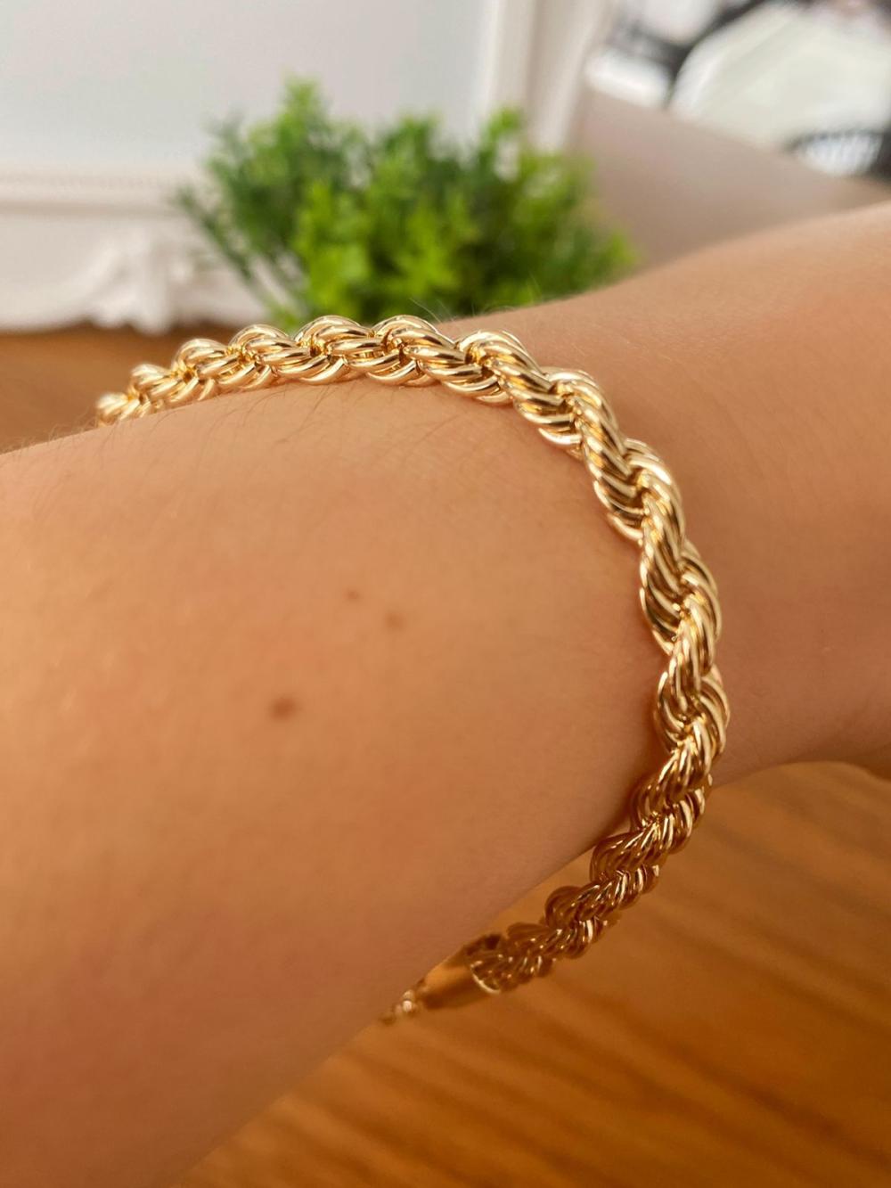 Pulseira cordão Baiano grosso fecho boia