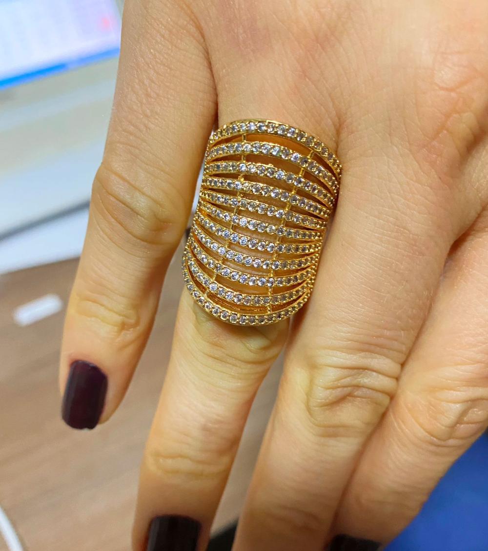 Anel 11 fileiras de zirconia