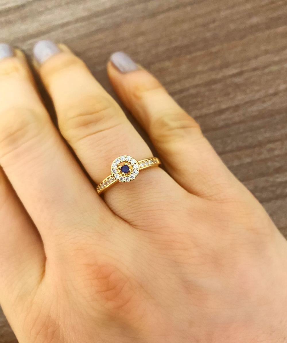 Anel chuveiro formatura pedra azul