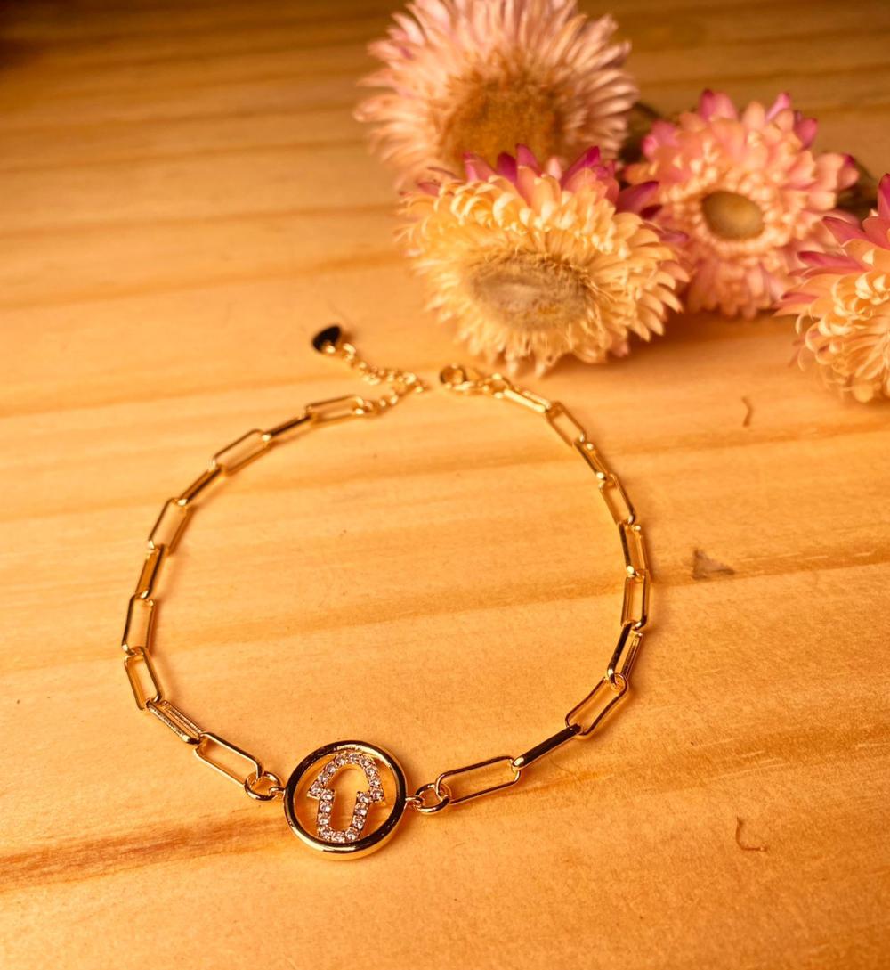 Pulseira cartier com mao de fatima
