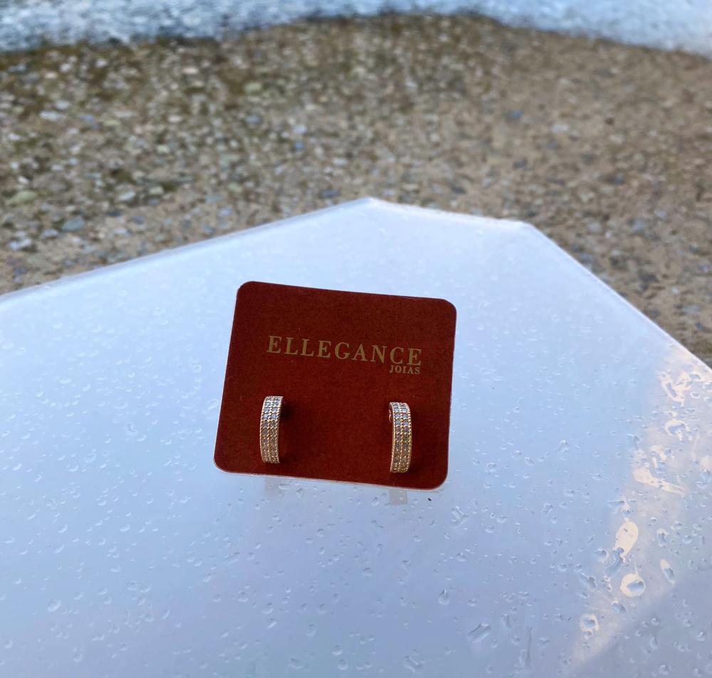 Meia argola cravação reta pino media